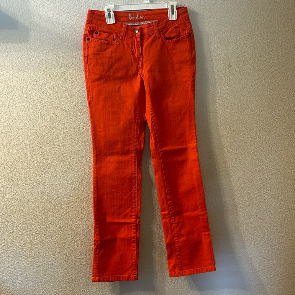 Boden Women's Straight Leg Jeans in Coral